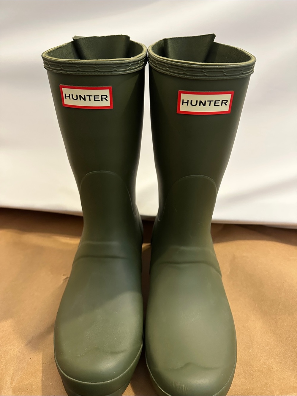 Hunter Olive Green Midi Rain Boots